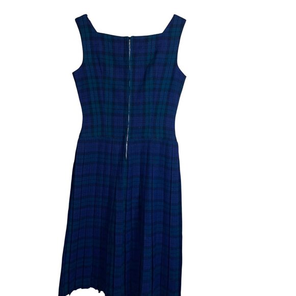 Ilene Ricky Vintage Womens Dress Size 7 Blue Plaid Metal Zipper Casual - Picture 11 of 12